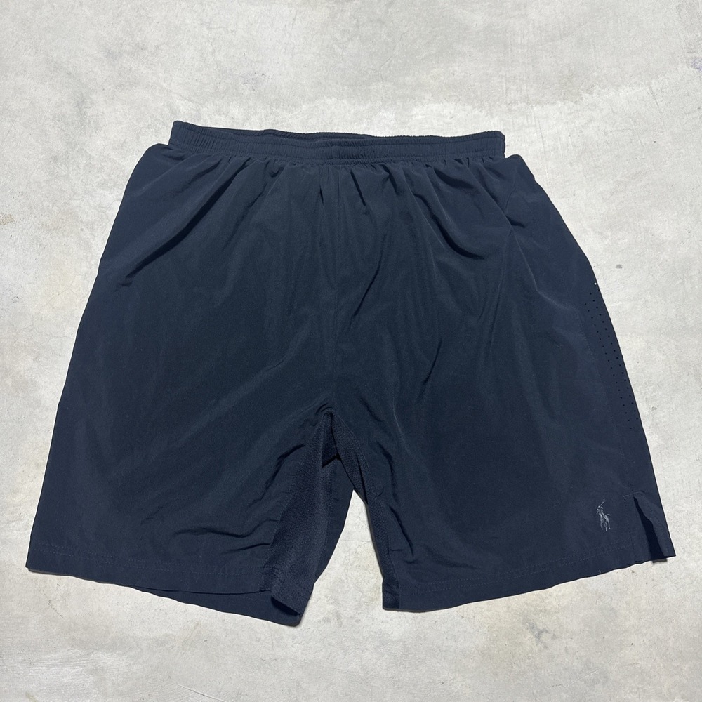 Polo Ralph Lauren Performance Shorts Men's SZ M Black 8" Inseam Vented Athletic